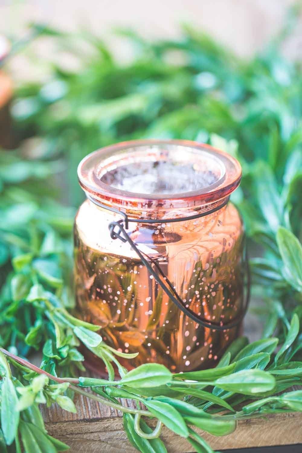 Richland Hanging Candle Holder Mercury Rose Gold Set of 48 - Image 3