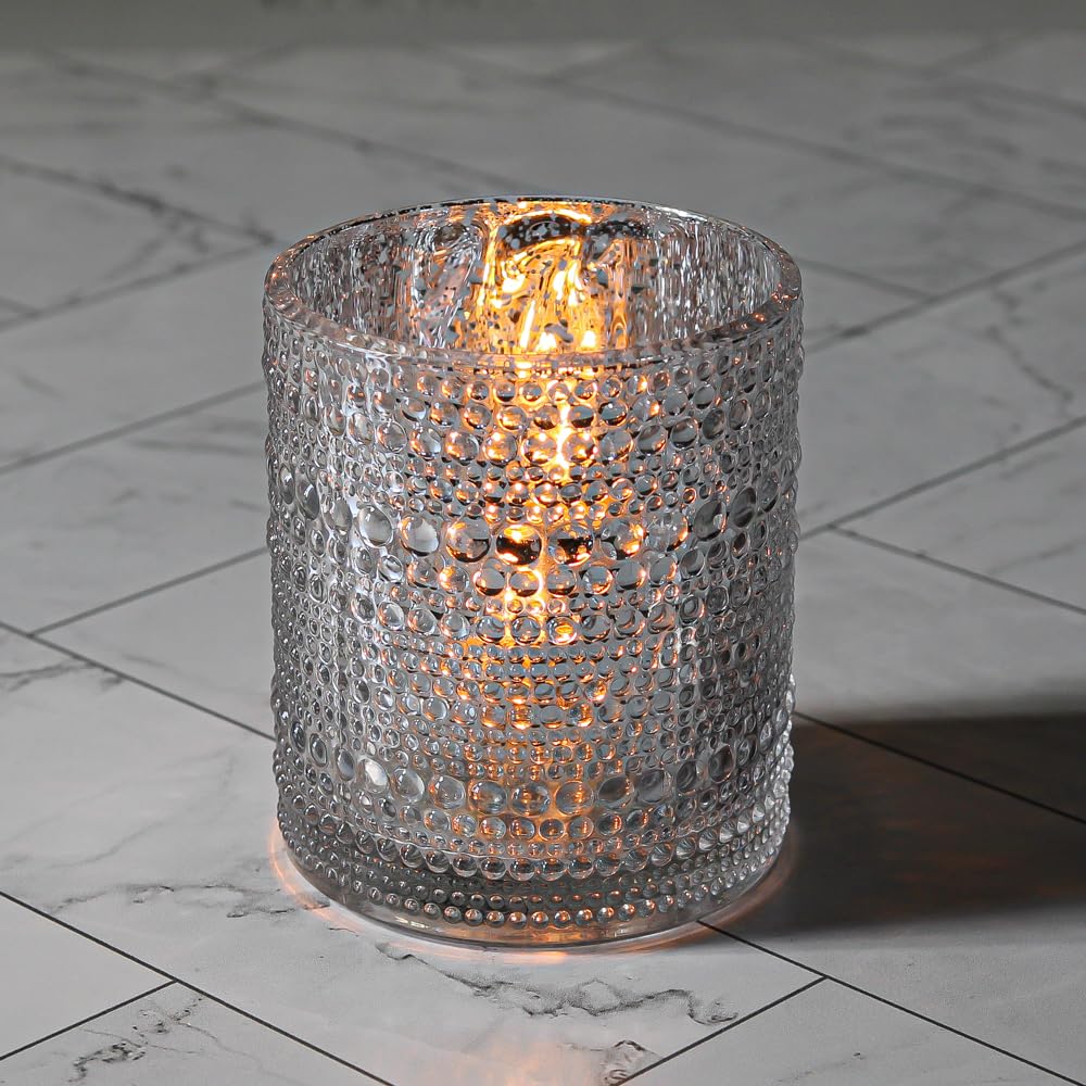 Richland Pearly Candle Holders Mercury Large Silver Set of 24 - Image 3