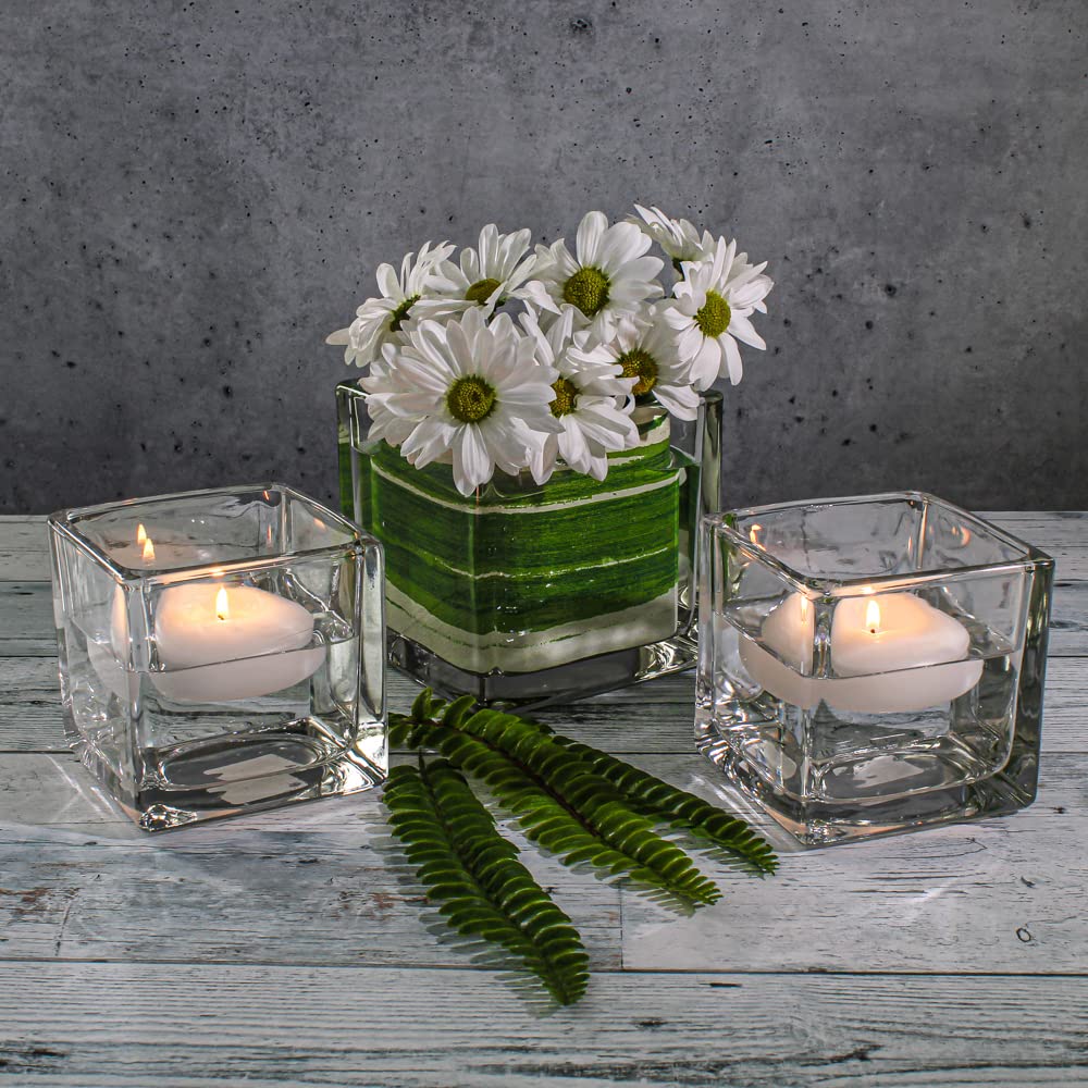 Richland Square Glass Cube Vase 4" - Image 3